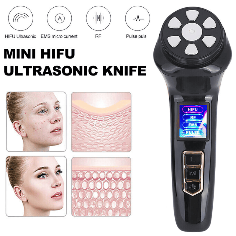 4 In 1 Mini HIFU Ultrasound RF Facial Lifting Machine