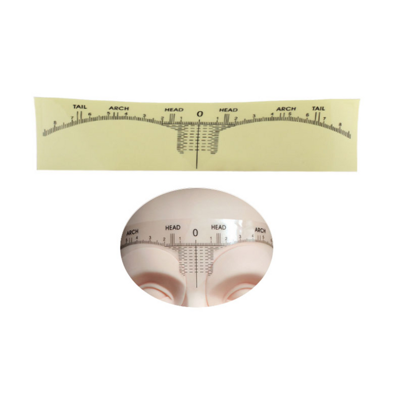 Eye Design Disposable Eyebrow Measurement Ruler Sticker