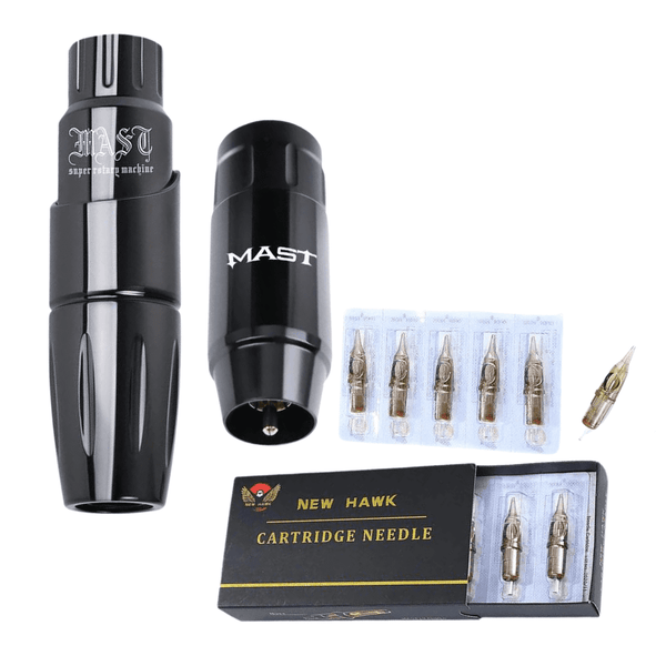 Dragonhawk Mast Tour Cosmetic Tattoo Machine Kit With Cartridges 