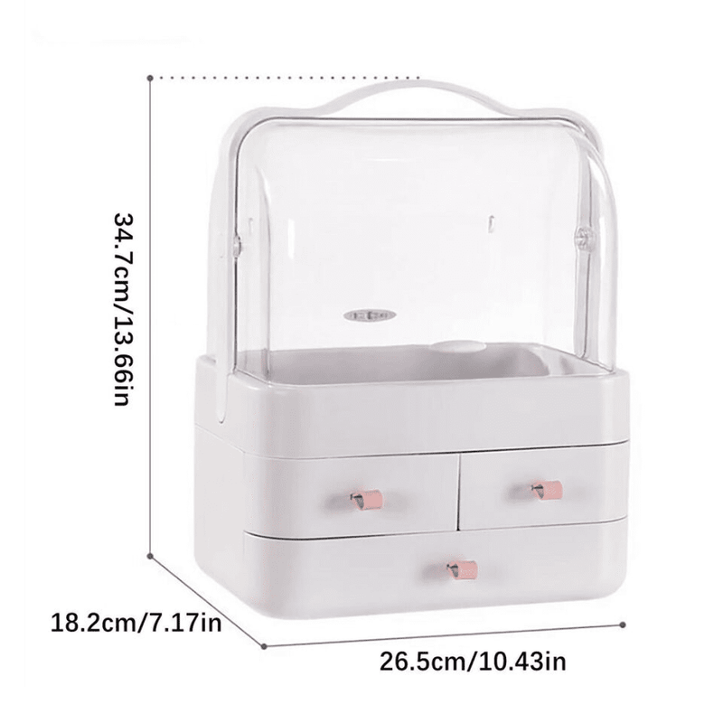 Portable Dust-proof Desktop Drawer Cosmetics Storage