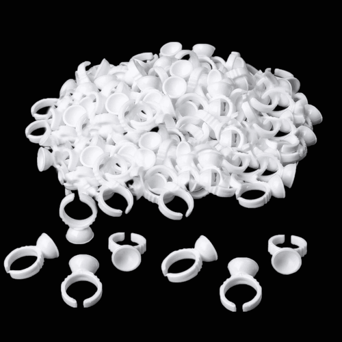 Eye Design Small Pigment / Glue Cup Rings (100 pcs)