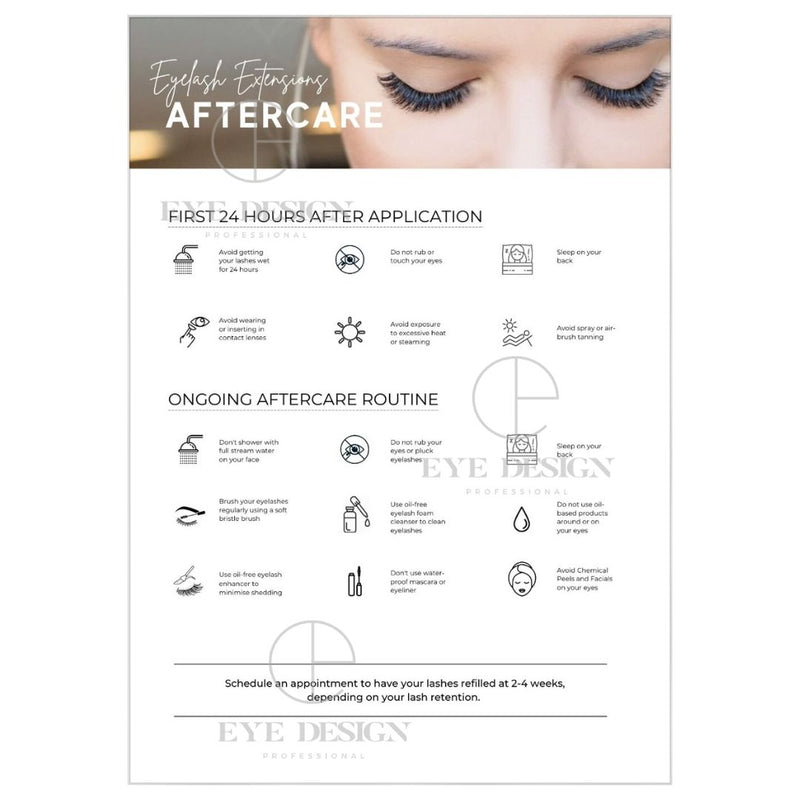 Eyelash Extensions Aftercare Info