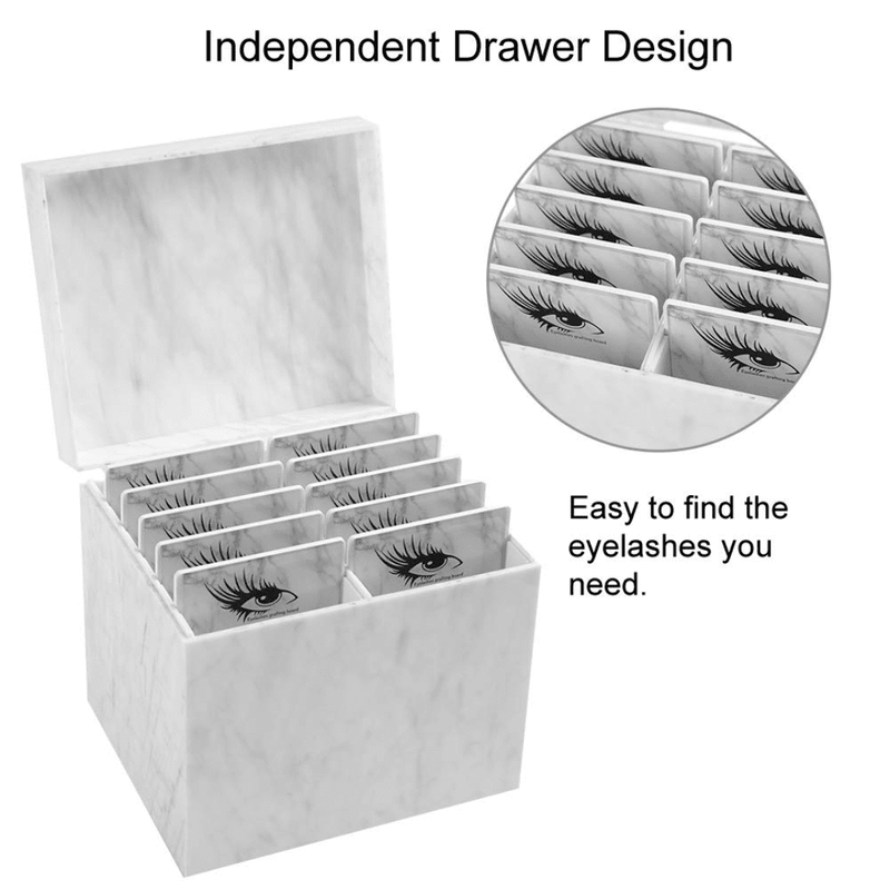 10-layer Acrylic Eyelash Storage Organizer Box