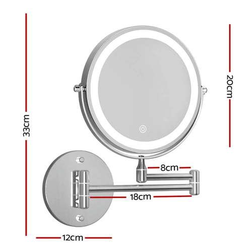 10X Magnifying Double-Sided Extendable Makeup Mirror