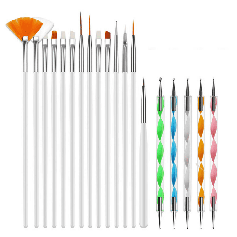 20pcs DIY Nail Art Drawing Brushes Set