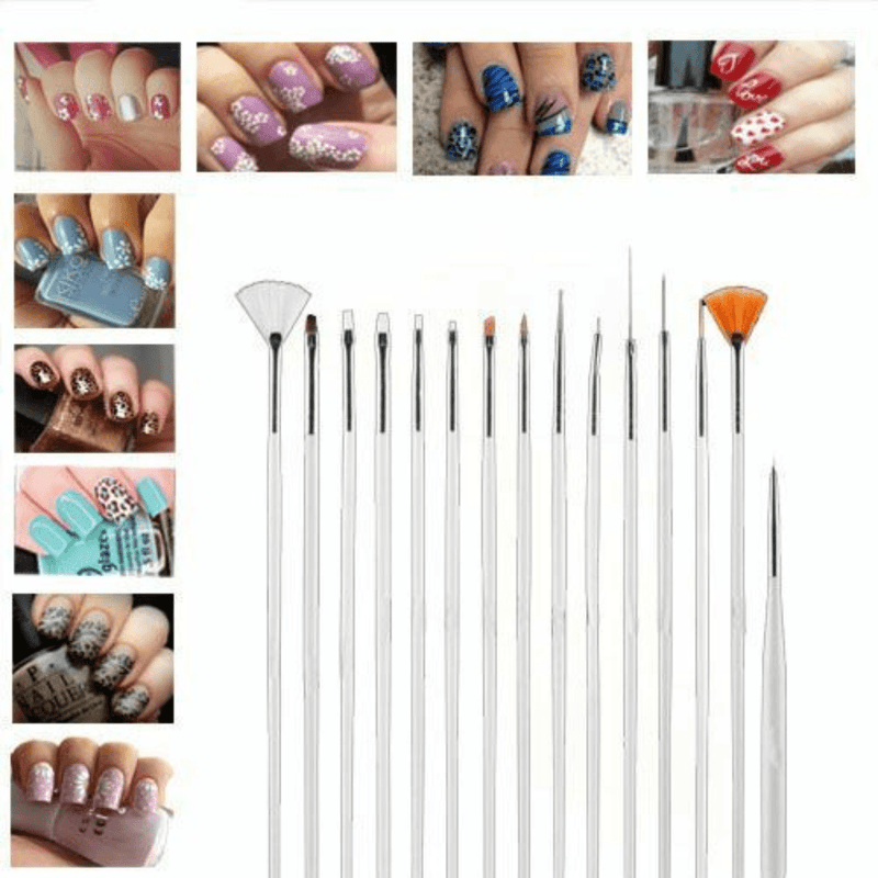 20pcs DIY Nail Art Drawing Brushes Set