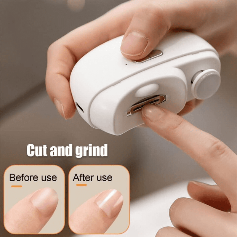 2 In 1 Rechargeable Electric Nail Clipper Grinding and Polishing Tool