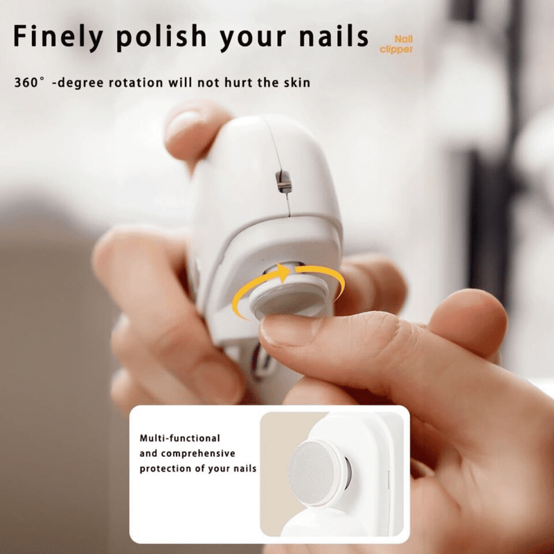 2 In 1 Rechargeable Electric Nail Clipper Grinding and Polishing Tool