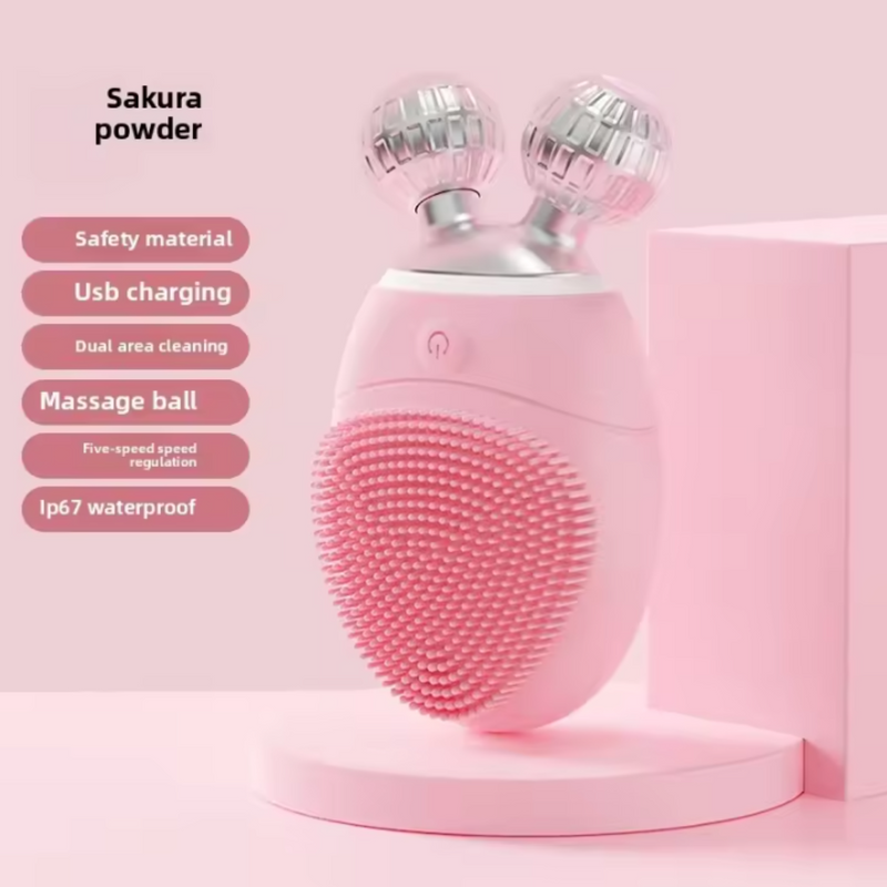 3D Roller Electric Silicone Facial Massager