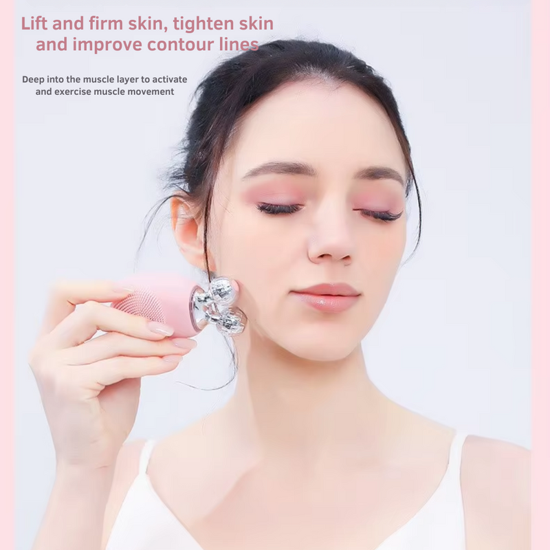 3D Roller Electric Silicone Facial Massager