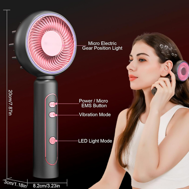 3 In 1 Multi Microcurrent Red Light Therapy Scalp Massage Comb