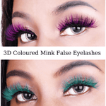 Eye Design Coloured Mink False Eyelashes 25mm 3D (7 pairs)