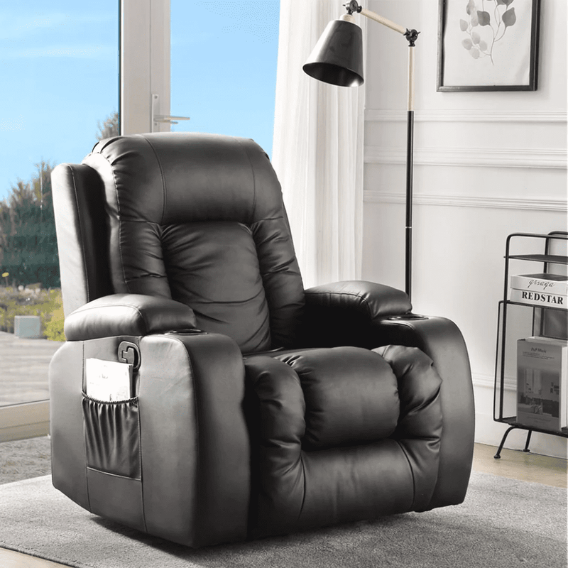 Hipo Leather Electric Heated Massage Recliner