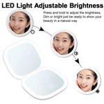 Mini Compact Led Light Makeup 5X Magnifying Mirror