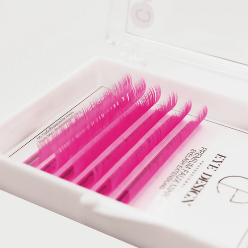 Pink Colour C Curl Lashes | Mixed Length (8mm-13mm)