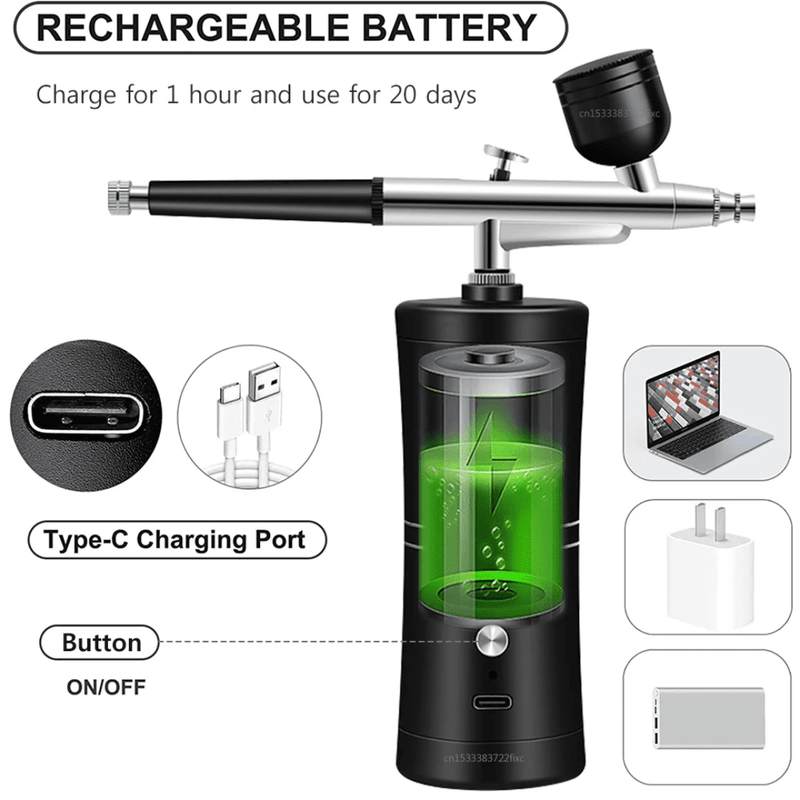 Airbrush-set met compressor, airbrush-kit, airbrush-kit met Airbrush-set met compressor, airbrush-kit, airbrush-kit met