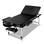 Portable Aluminium 3 Fold Treatment Beauty Therapy Table/ Bed 70cm
