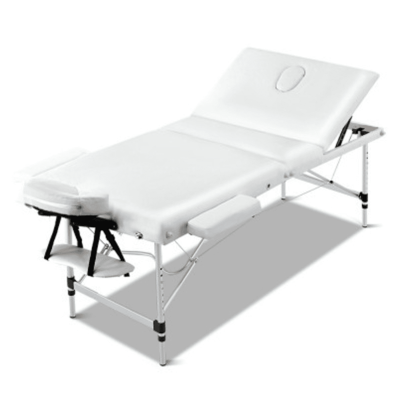 Portable Aluminium 3 Fold Treatment Beauty Therapy Table/ Bed 70cm