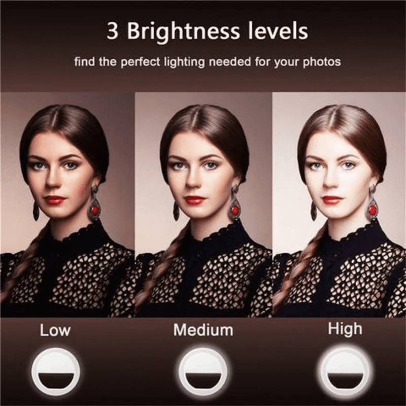 Eye Design Rechargeable Clip-on Selfie Ring Light