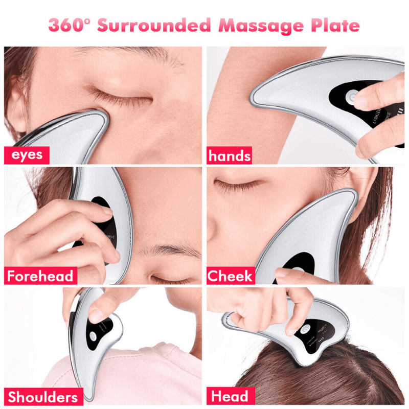 Rechargeable Electric Hot Vibration Face And Neck Massager