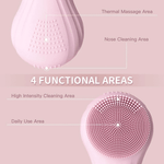 Rechargeable Silicone Ultrasonic Waterproof Facial Cleansing Scrubber