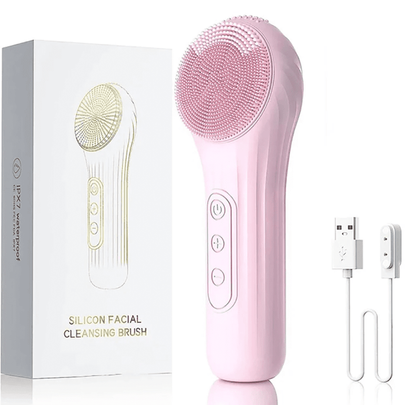 Rechargeable Silicone Ultrasonic Waterproof Facial Cleansing Scrubber