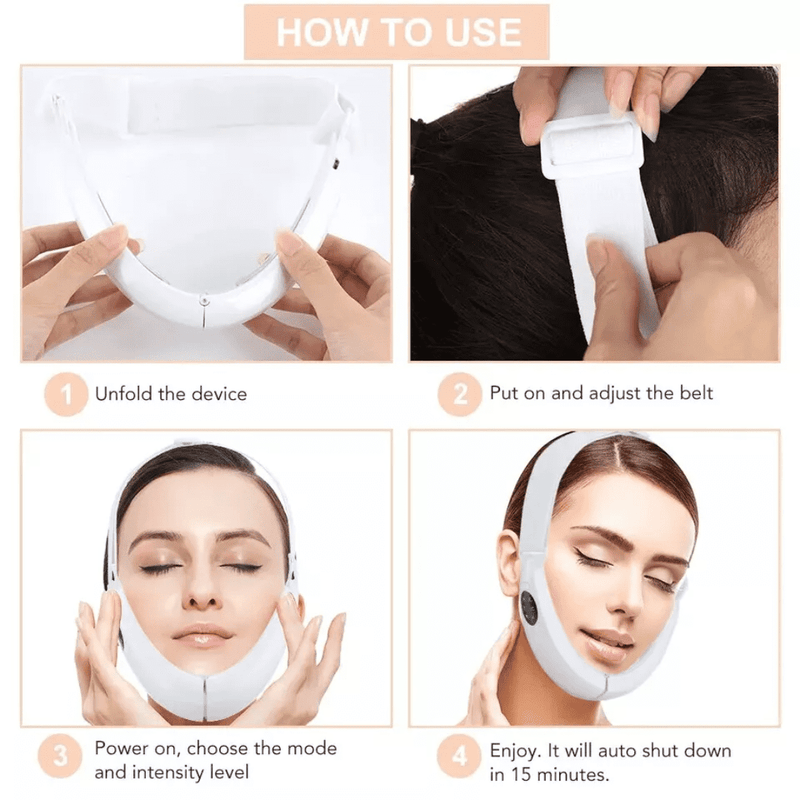 Rechargeable V Shaped Face Lift Facial Massager Belt