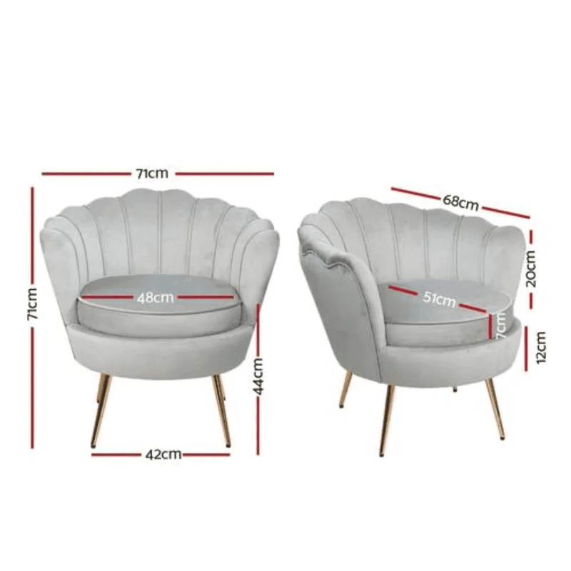 Retro Velvet Armchair Lounge