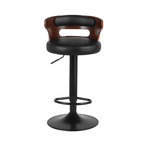 Theseus Wooden Leather Bar Stool Set