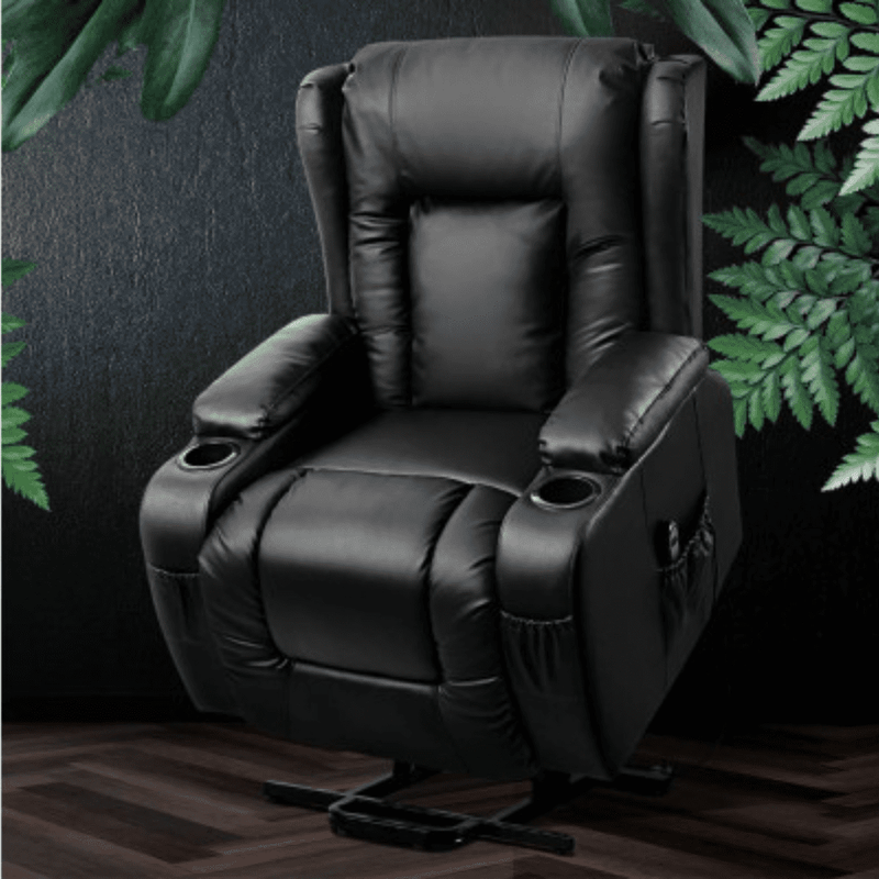 Tiffany Leather Lift Heated Massage Electric Recliner