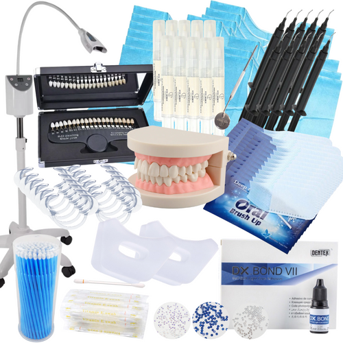 Tooth Gem Kit - Professional Tooth Gem Kit - Bundle Set with Glue kit,  Cheek retractor, Dental cotton Roll - Microbrush - Teeth Jewelry - USA (PRO  