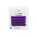 Eye Design Violet Colour C Curl Lashes | Mixed Length (8mm-13mm)
