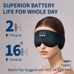 Wireless Bluetooth Sleep Mask with Speaker Microphone Adjustable