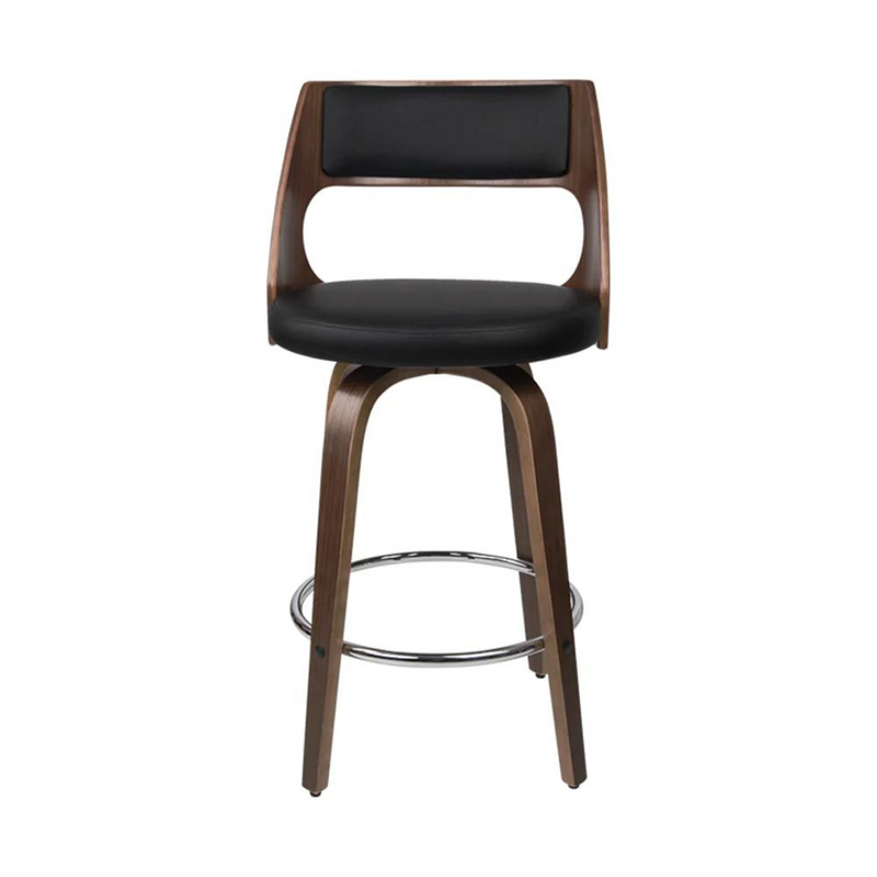Dysse Wooden Bar Stool PU Leather
