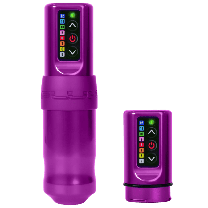 FLUX Special Edition Grape Wireless Tattoo Machine with 2 Powerbolts
