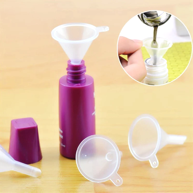 Mini Plastic Transparent Funnels (3pcs)